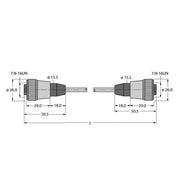 Turck - Konfektioniertes Sensor-Aktor-Kabel Feldbusleitung RKV-RKV-FB#8900617 4-polig