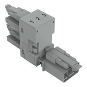 WAGO - Kompaktverteiler für steckbare Gebäudeinstallation h-Verteiler 3-polig 890-1761 Kod. B,grau − 50 Stück