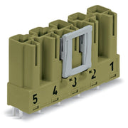 WAGO - Leiterplattensteckverbinder Stecker für Leiterplatten 770-875 5-polig,hellgrün − 50 Stück