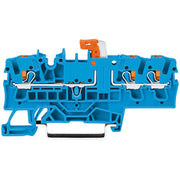 WAGO GmbH & Co. KG - Trenn- und Messtrenn-Reihenklemme 3Leiter-Trenn-u.Messklemme 2202-1774 Prüfmöglichkeit,blau − 50 Stück