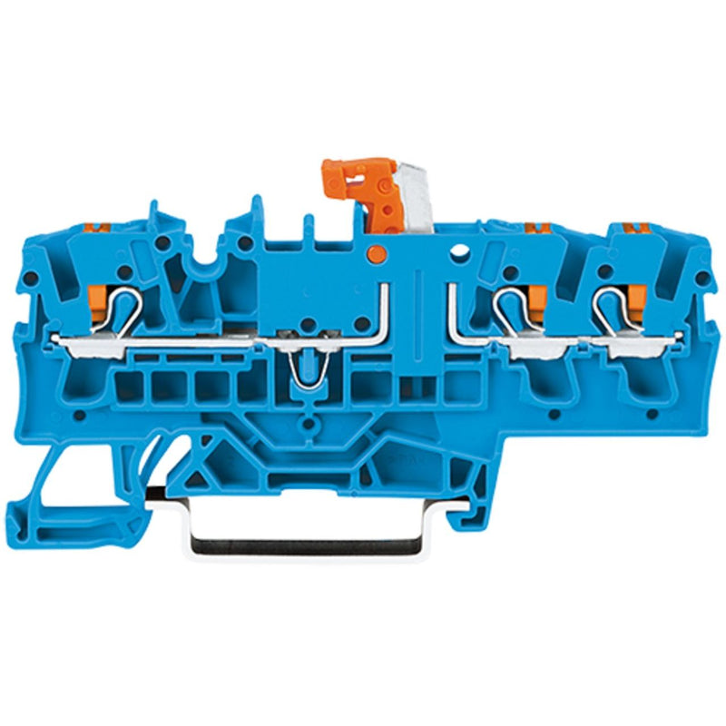 WAGO GmbH & Co. KG - Trenn- und Messtrenn-Reihenklemme 3Leiter-Trenn-u.Messklemme 2202-1774 Prüfmöglichkeit,blau − 50 Stück