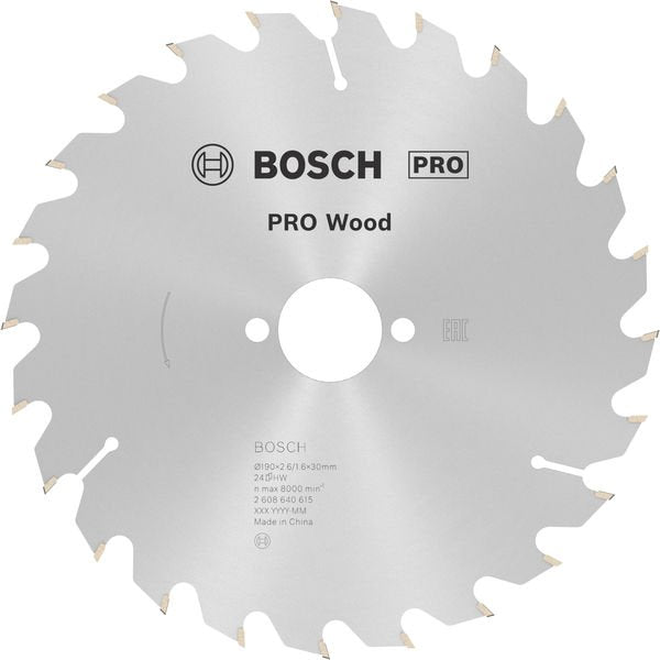 Bosch - Kreissägeblatt PRO Wood Kreissägeblatt, 2608640615 190 x 2,6 x 30 mm