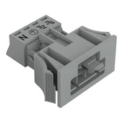 WAGO - Geräteanschluss für steckbare Gebäudeinstallation Snap-In-Stecker 890-754/060-000 4-polig,Kod. B,grau − 50 Stück
