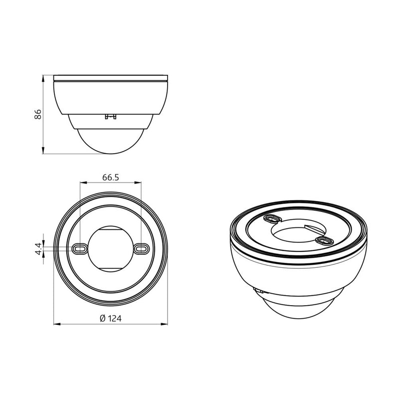 BEG Brück Electronic - Bewegungsmelder/Präsenzmelder komplett Präsenzmelder PD4-M-TRIO-K-3P-AP