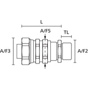 HellermannTyton - Metall-Schutzschlauch-Verschraubung Metall-Verschraubung PCS32-SCG-M32 − 2 Stück
