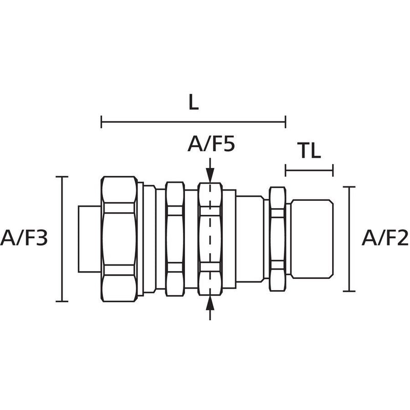 HellermannTyton - Metall-Schutzschlauch-Verschraubung Metall-Verschraubung PCS32-SCG-M32 − 2 Stück