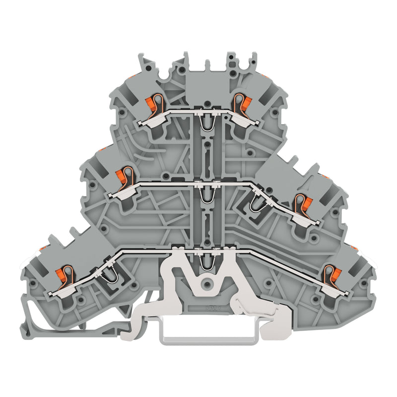 WAGO GmbH & Co. KG - Durchgangs-Reihenklemme Dreistockklemme 2200-3228 Drücker,gr − 40 Stück