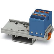Phoenix Contact - Durchgangs-Reihenklemme Verteilerblock PTFIX 6X4-NS35 BU senkr, 0,2-6qmm blau − 8 Stück
