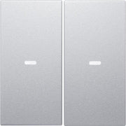 Berker - Abdeckung/Bedienelement für Installationsschalterprogramme Tast-Abdeckung 2f. alu 80960383