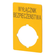 Eaton - Bezeichnungsschild für Befehlsgeräte Schild Not-Halt M22-XZK1-PL99 HxB=50x33mm Polnisch − 10 Stück