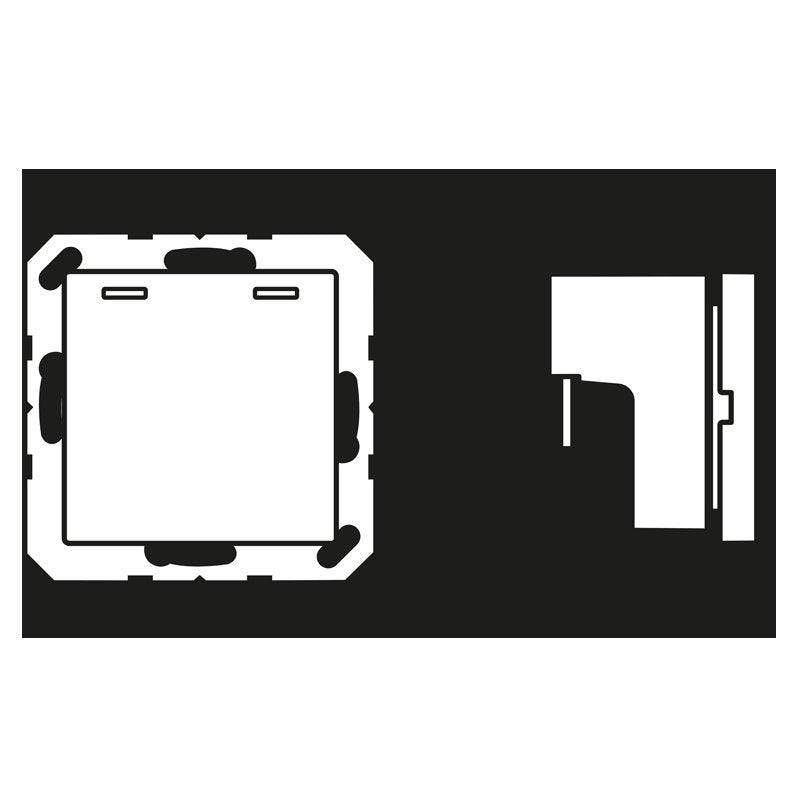 Jung - Abdeckung/Bedienelement für Installationsschalterprogramme Hotelabdeckung A CU KO5 M 24 AL mit LED-Einheit 24 V