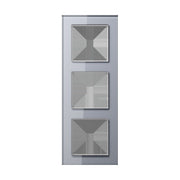 Jung - Abdeckrahmen Glasrahmen 3fach AC 583 GL KG kristallgrau