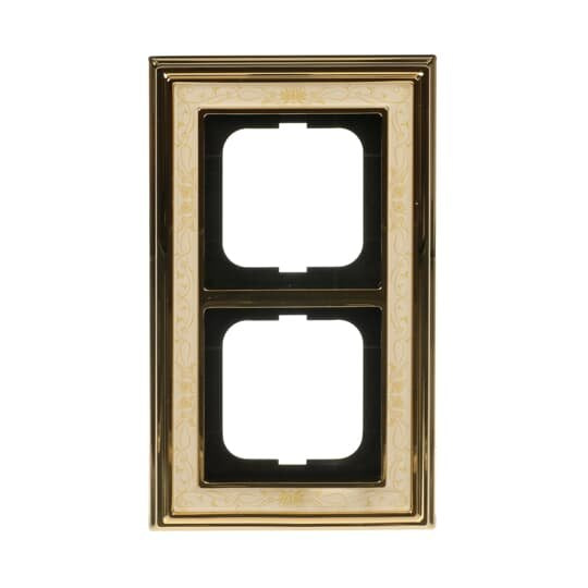 Busch-Jaeger - Abdeckrahmen Rahmen 2-fach 1722-836 ms/pol Dekor elf/ws  − 1 Stück
