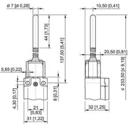 Stahl - Einzelpositionsschalter Positionsschalter 8060/2-2-TK-60 S/Ö Sprungsch Feders