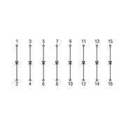 WAGO - Bauelement-Reihenklemme Diodengatter offen 289-103 8Dioden o. Montagepl