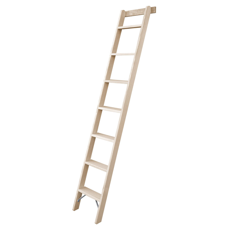ILLER-LEITER - Stufenleiter Stufenanlegeleiter Holz 2506-7 Industrie, 6 Stufen