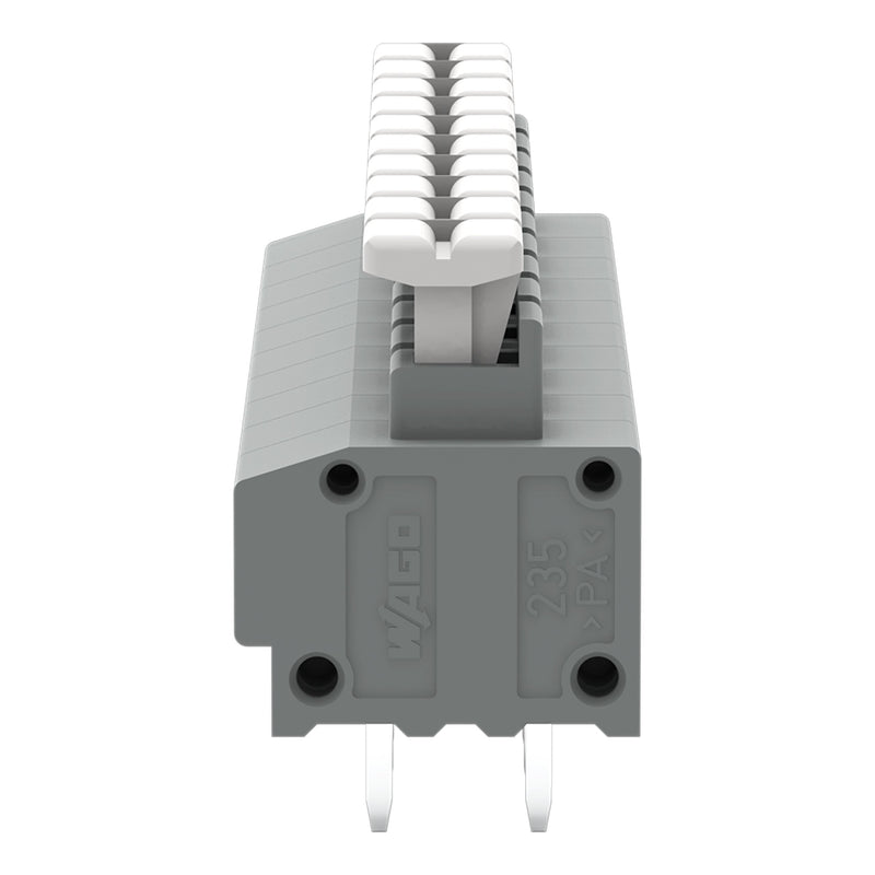 WAGO - Leiterplattenklemme 235-410/331-000 Drücker,1,5mm²,grau − 20 Stück