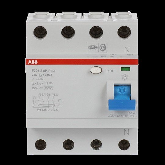 ABB Stotz S&J - Fehlerstrom-Schutzschalter FI-Schutzschalter F204A-25/0,03AP-R pro M Compact