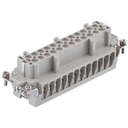 Harting - Kontakteinsatz für Rechtecksteckverbinder Steckverbinder-Einsatz 09330242791 Han 24E-BU-S FE AU