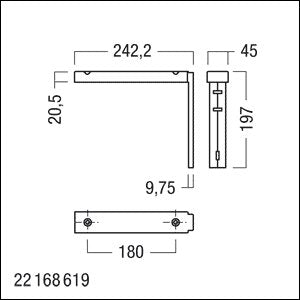 Zumtobel Group - Mechanisches Zubehör/Ersatzteile für Leuchten Anbauwinkel CROSSIGN #22171521