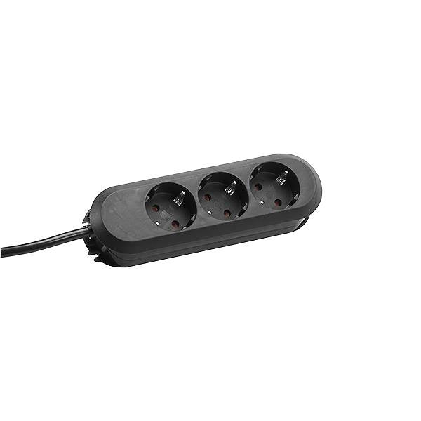 Bachmann - Mehrfachsteckdose Tischsteckdose 3f. 388.170 1,50m, sw