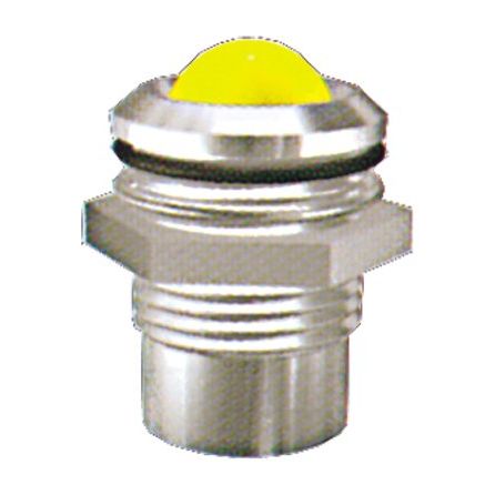 Scharnberger+Hasenbein - Leuchtmelder, Komplettgerät LED-Element 38576 gelb IP67 glanz/chr