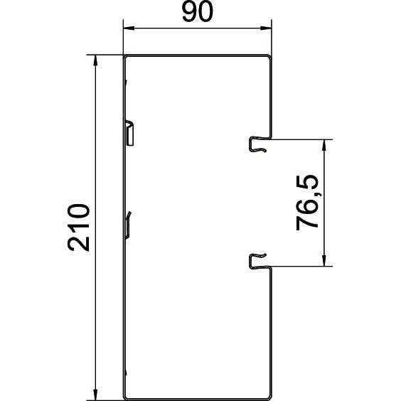 OBO Bettermann - Geräteeinbaukanal o. OT GS-A90210FS − 2 Meter