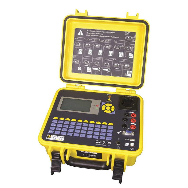 Chauvin Arnoux - Prüfgerät für ortsveränderliche Geräte C.A 6108 Gerätetester C.A 6108 (inkl. 10A + Med)