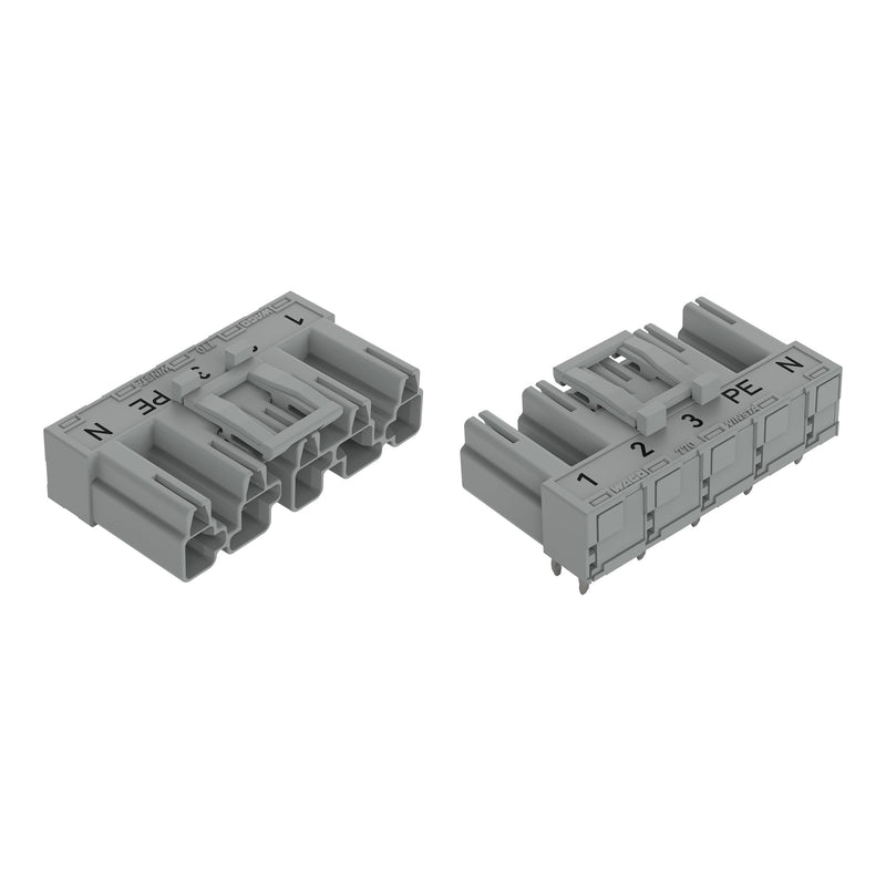 WAGO - Leiterplattensteckverbinder Stecker für Leiterplatten 770-855/011-000/062- 5-polig,grau − 50 Stück