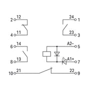 WAGO - Bauelementestecker Relaismodul 2042-3084 DC 24 V,2S und 2Ö − 5 Stück