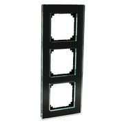 Elso - Abdeckrahmen Echtglas-Rahmen 3-fach WDE004013 schwarz