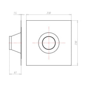 Kaiser - Zubehör/Ersatzteile für Dose/Gehäuse für Montage in der Wand/Decke Rohrmanschette 9079-53 D75-90 mm Alu-Butyl