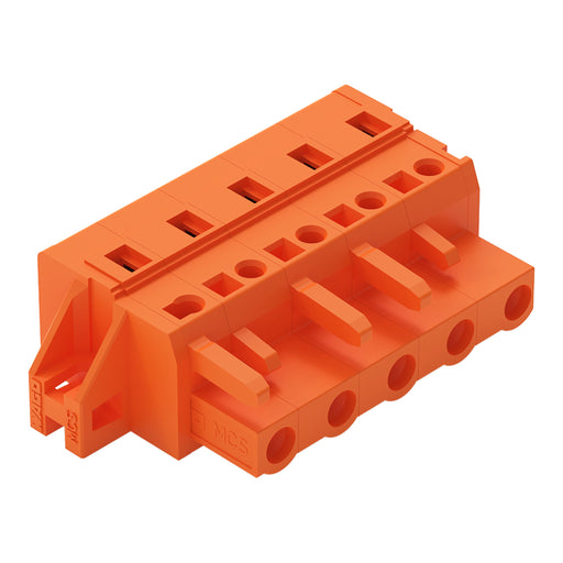WAGO - Kabelsteckverbinder für Leiterplattensteckverbinder 1-Leiter-Federleiste 231-705/031-000 CAGECLAMP,2,5mm²,or − 50 Stück