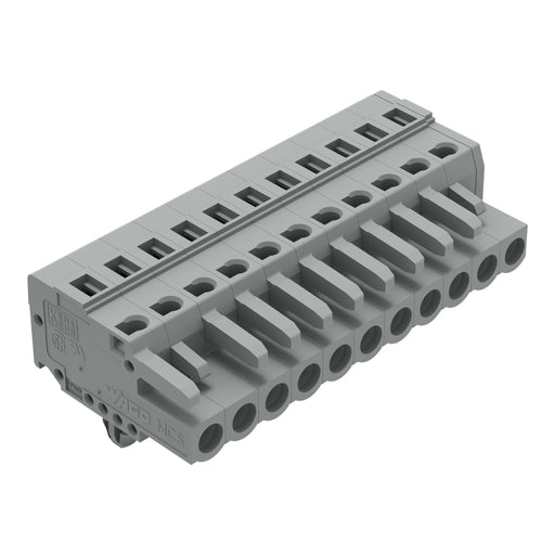 WAGO - Kabelsteckverbinder für Leiterplattensteckverbinder 1-Leiter-Federleiste 231-111/008-000 CAGECLAMP,2,5 mm²,gr − 25 Stück