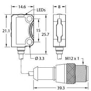 Turck - Lichttaster mit Hintergrundausblendung Reflexionslichttaster VS8EAPAF70Q5