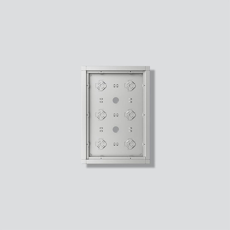 Siedle&Söhne - Montageelement für Türstation Gehäuse-Aufputz GA 612-3/2-01 SM Silber-Metallic