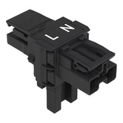 WAGO - Kompaktverteiler für steckbare Gebäudeinstallation T-Verteiler 2-polig 770-1606 Kod. A,schwarz − 50 Stück
