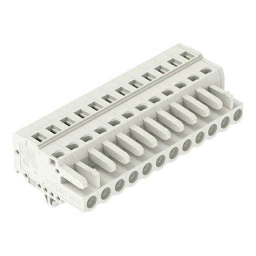WAGO - Kabelsteckverbinder für Leiterplattensteckverbinder 1-Leiter-Federleiste 721-112/008-000 CAGECLAMP 2,5mm²,lgr − 25 Stück