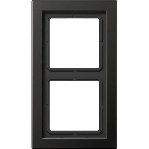 Jung - Abdeckrahmen Rahmen 2-fach anth ALD 2982 AN waage/senkrecht