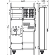 Hensel - Verteilerschrank für Energieversorgung Ladeverteiler Mi EV 11kW 6000 f.6 Ladep. a 11kW