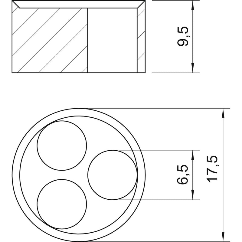 OBO Bettermann - Durchführungstülle Mehrfachdichteinsatz 107 C V 16 3x6 − 50 Stück