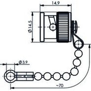 Telegärtner - Zubehör/Ersatzteile für Fernmeldetechnik BNC Abdeckkappe 100021254 CW-123/U Sti,m.Kette − 5 Stück
