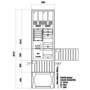 GSAB Elektrotechnik - Zähler-Komplettschrank Zähleranschlußsäule 08.00.1P21V5 edis 2 Zähler