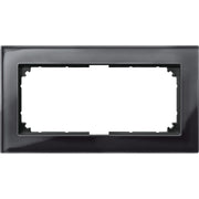 Merten - Abdeckrahmen Rahmen Glas 2f.on/sw 487803 ohne Mittelsteg