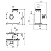 Maico - Ventilator für Rohreinbau Schallgedämmte Abluftbox EKR 31-2 AC Modell neu DN315