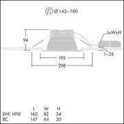 Thorn - Downlight/Strahler/Flutlicht LED-Downlight CETUS3M2000840EHFRWH 840
