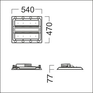 Zumtobel Group - Hallen-Reflektorleuchte LED-Hallenleuchte CR2 M10k #42945288 840, ws