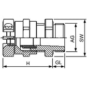 Stahl - Kabelverschraubung Trompetenverschraubung HSK-K-MZ-Ex M16 4-8mm − 1 Stück
