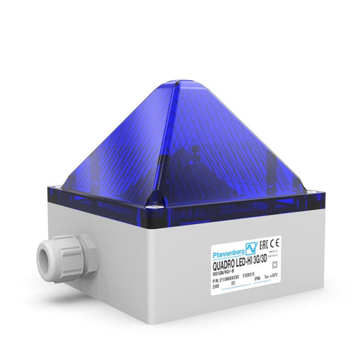 Pfannenberg - Explosionsgeschützte Blitzleuchte LED-Leuchte QUADRO  #21108637009 3G/3D ATEX blau