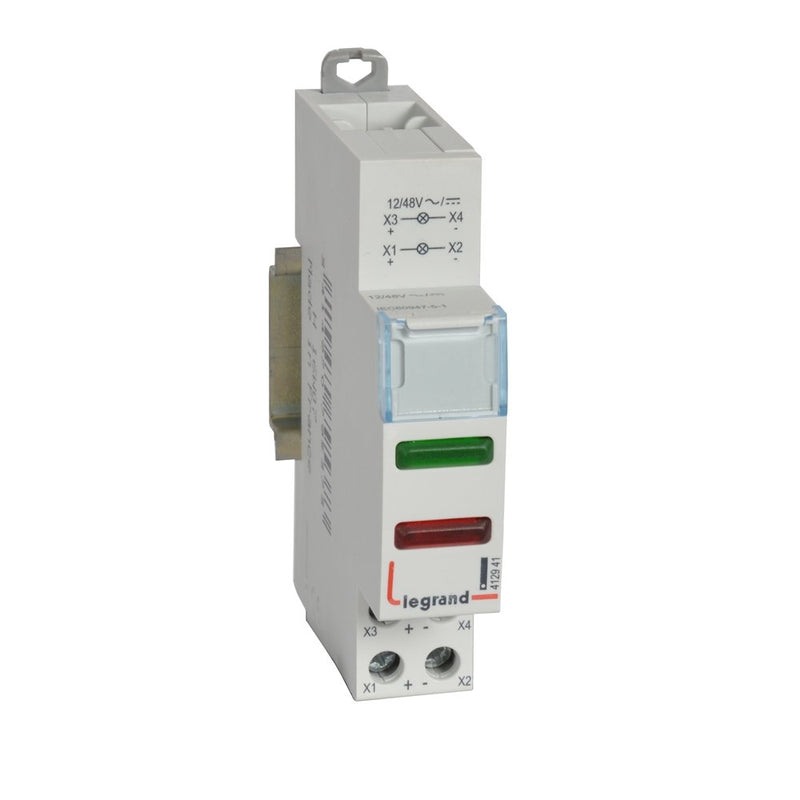 Legrand - Leuchtmelder Reiheneinbau Meldeleuchte Legrand 412941 LED, 2-fach, gn-rt − 10 Stück